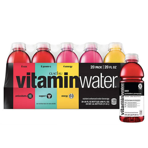 Glaceau Vitaminwater Variety Pack, 20 fl. oz., 20 Count