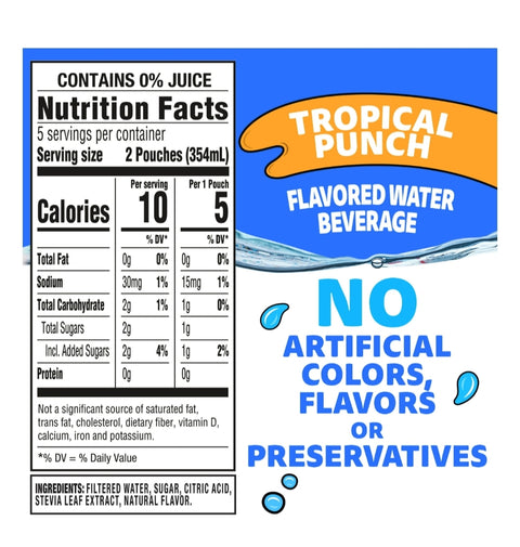 Capri Sun Roarin' Waters Tropical Punch, 10 Ct