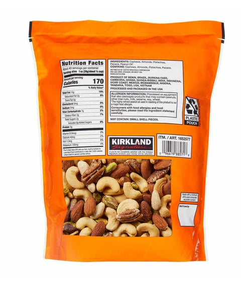 Kirkland Signature Unsalted Mixed Nuts, 2.5 lbs