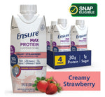 Ensure Max Protein Nutrition Shake 30g protein, Strawberry, 11 fl oz, 4 Count