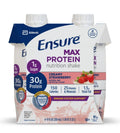 Ensure Max Protein Nutrition Shake 30g protein, Strawberry, 11 fl oz, 4 Count