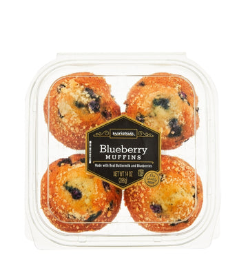 Marketside Blueberry Muffins, 14 oz, 4 Count