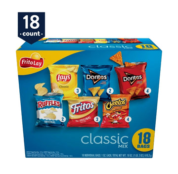 Frito Lay Variety Pack, Classic Mix, 18 Ct