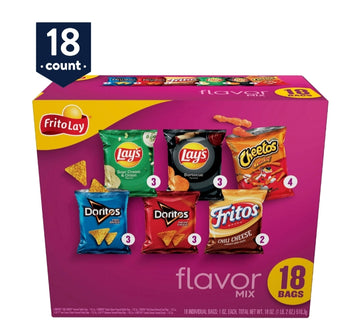 Frito Lay Variety Pack, Flavor Mix, 18 Ct