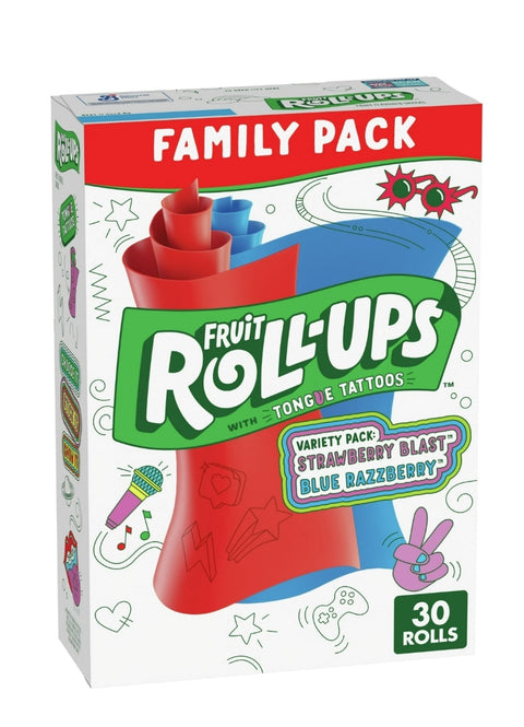 Betty Crocker Fruit Snacks, Fruit Roll-Ups, Family Pack, 30 Count