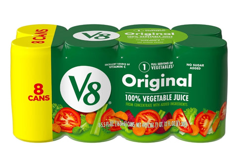 V8 Original 100% Vegetable Juice, 5.5 oz. 8 Ct