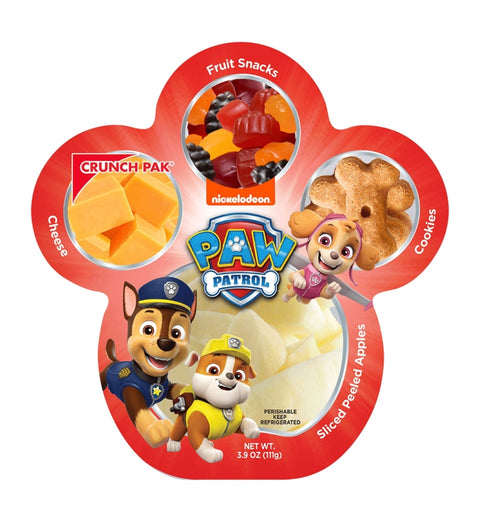 Crunch Pak Snack Paw Patrol, Apples, Fruit Snacks, Cheddar Cheese and Cinnamon Cookies, 4.2oz