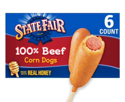 State Fair® 100% Beef Corn Dogs, 6 Count