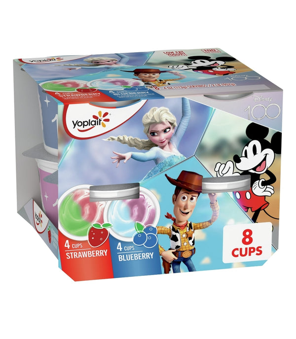 Yoplait Strawberry & Blueberry Kids Yogurt Pack, Disney, 8 Cups