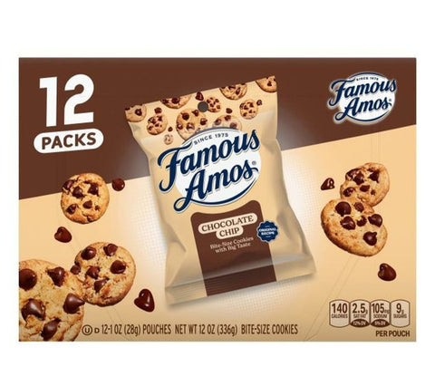 Famous Amos Belgian Chocolate Chip Cookies, 12 oz, 12 Count