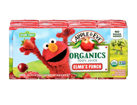 Apple & Eve Organics, Elmo's Punch Juice, 4.23 fl-oz, 8 Count