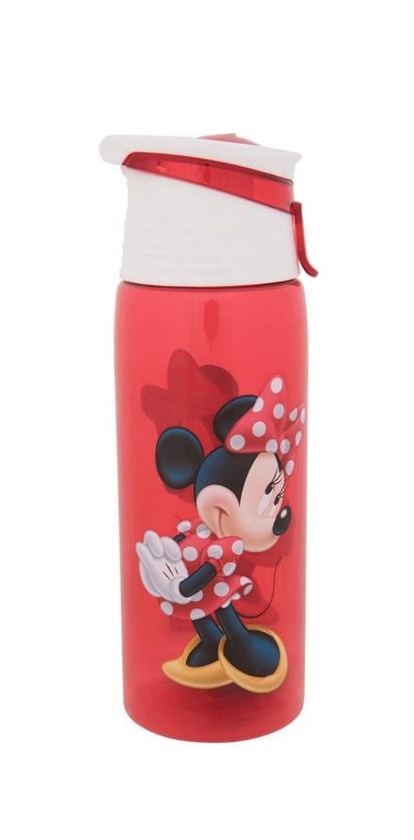 Disney Minnie Mouse Flip Top Water Bottle, 18 oz