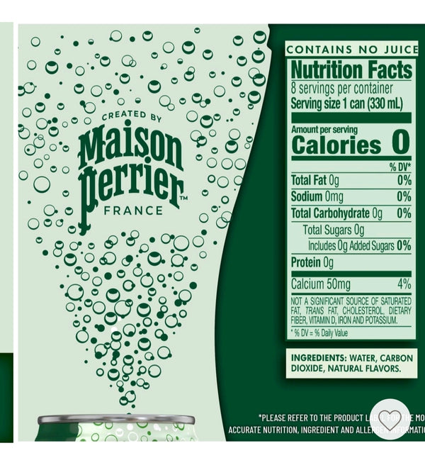 Maison Perrier, Forever Lime, Sparkling Water, 11.15 fl oz, 8 Ct