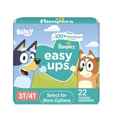 Pampers Easy Ups Boys Training Pants, Size 3T-4T, 22 Count
