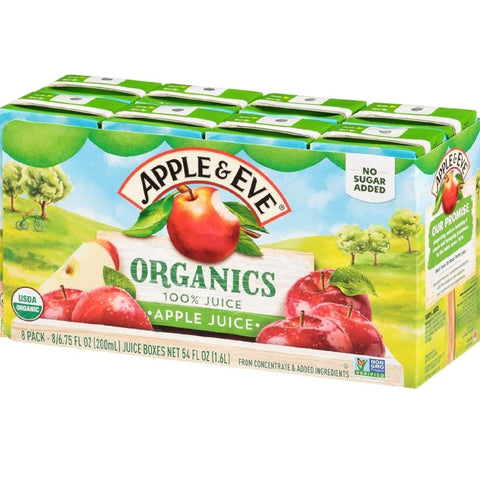 Apple & Eve Organics, Apple Juice, 6.75 fl-oz, 8 Count