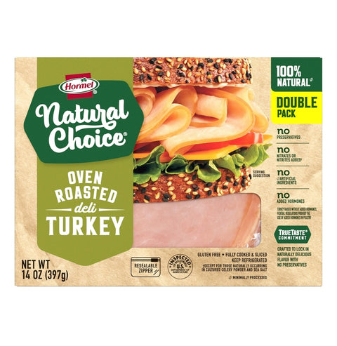 Hormel Natural Choice Sliced Oven Roasted Deli Turkey, 14 oz