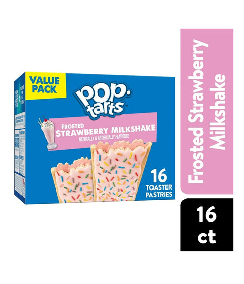 Pop Tarts, Frosted Strawberry Milkshake, 16 Ct