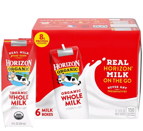 Horizon Organic Whole Milk, 8 oz. 6 Ct