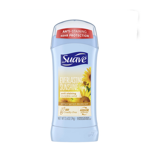 Suave Everlasting Sunshine Antiperspirant Deodorant, 2.6 oz.