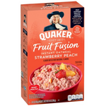 Quaker Instant Oatmeal, Fruit Fusion Strawberry Peach, 8.4 oz, 6 Count