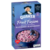 Quaker Instant Oatmeal, Fruit Fusion Blueberry Blackberry, 8.4 oz, 6 Count