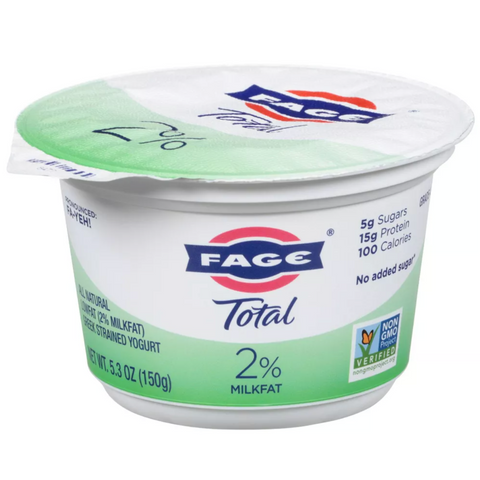 FAGE Total 2% Milkfat Plain Greek Yogurt, 5.3oz