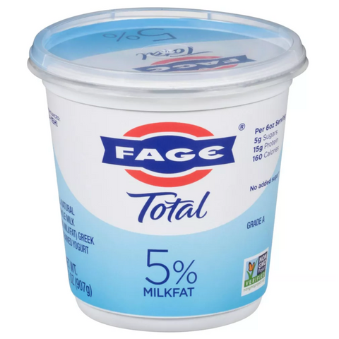 FAGE Total 5% Milkfat Plain Greek Yogurt, 32oz