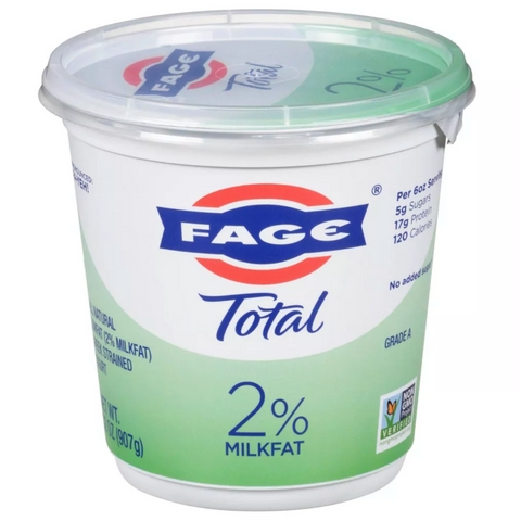 FAGE Total 2% Milkfat Plain Greek Yogurt, 32oz