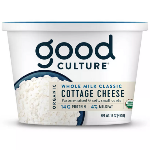 Good Culture Organic Whole Milk Classic Cottage Cheese, 16oz