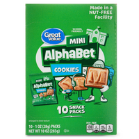 Great Value Alphabet Mini Cookies, 10 Count