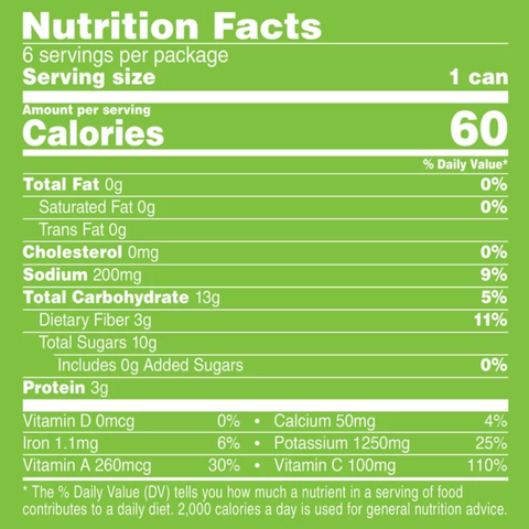 Low sodium v8 nutrition hotsell