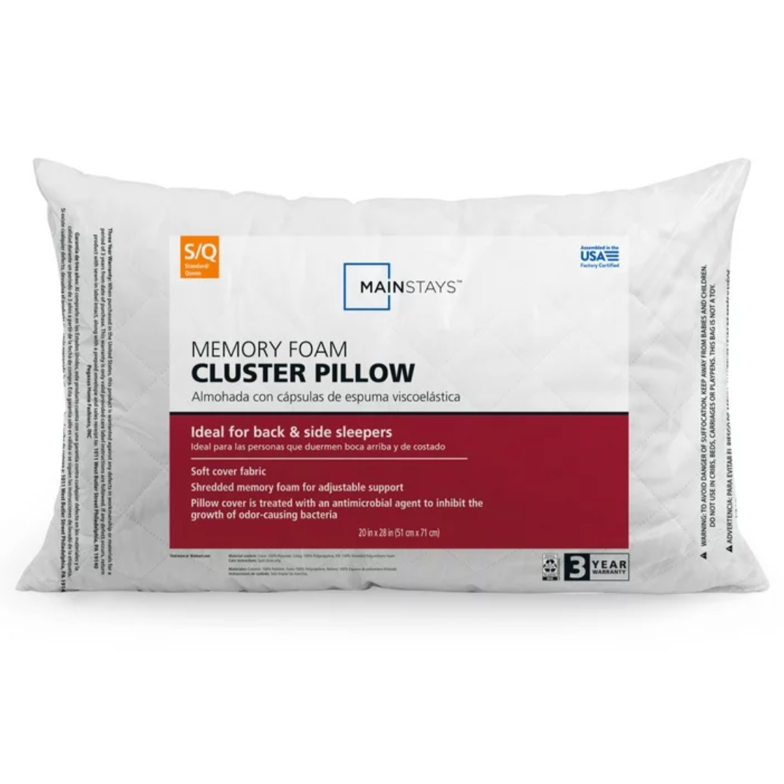 Walmart mainstay pillows best sale