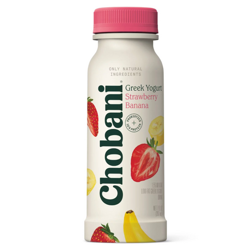 Chobani Greek Yogurt Drink with Probiotics, Strawberry Banana, 7 oz