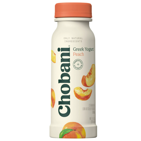 Chobani Greek Yogurt Drink with Probiotics, Peach, 7 oz