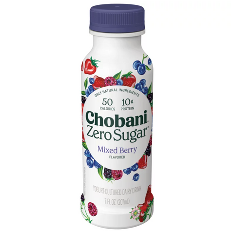 Chobani Zero Sugar Mixed Berry Yogurt Drink, 7 oz