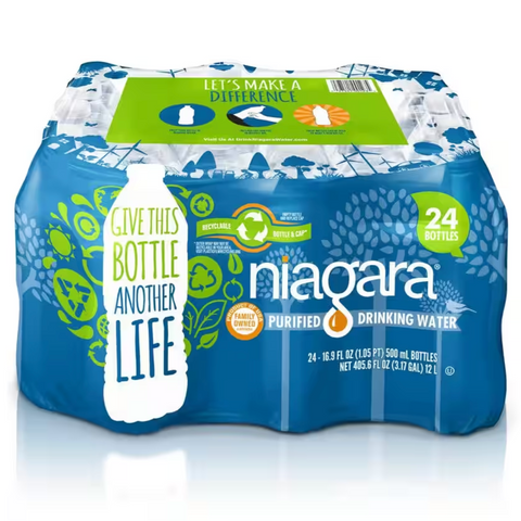 Niagara Purified Drinking Water, 16.9 fl. oz., 24 Count