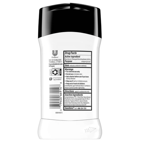 Degree Men Ultraclear Black + White Fresh 72-Hour Antiperspirant & Deodorant, 2.7oz