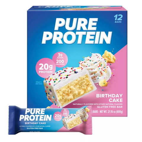 Pure Protein Bar, Birthday Cake, 12 Count