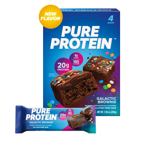 Pure Protein Bar, Galactic Brownie, 4 Count