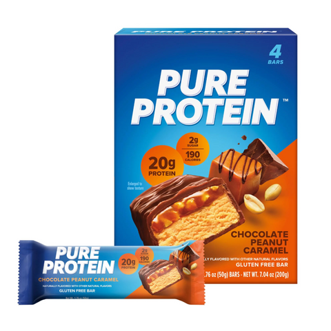 Pure Protein Bar, Chocolate Peanut Caramel, 4 Count