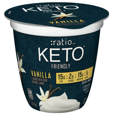 Ratio Keto Friendly Vanilla Yogurt Cultured Dairy Snack Cup, 5.3 oz.