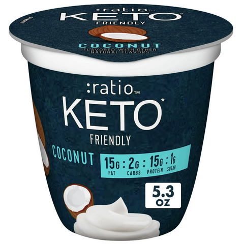 Ratio Keto Friendly Coconut Yogurt Cultured Dairy Snack Cup, 5.3 oz.