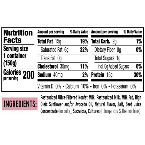 Ratio Keto Friendly Strawberry Yogurt Cultured Dairy Snack Cup, 5.3 oz.