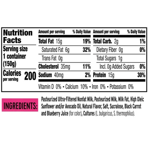 Ratio Keto Friendly Black Cherry Yogurt Cultured Dairy Snack Cup, 5.3 oz.