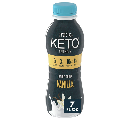 Ratio Keto Friendly Vanilla Flavored Dairy Drink, 7 oz.