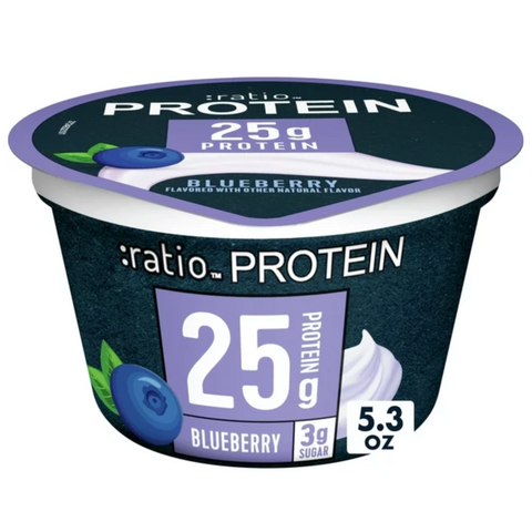 Ratio Protein Blueberry Greek Yogurt Cultured Dairy Snack Cup, 5.3oz