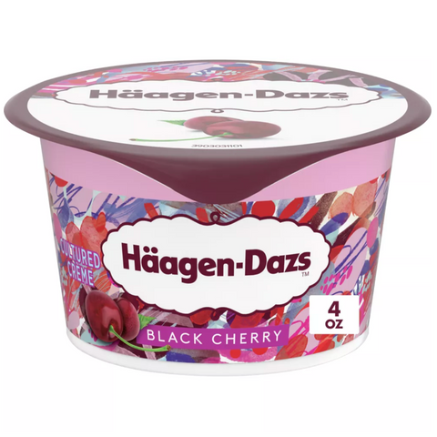 Haagen Dazs Cultured Crème Black Cherry Yogurt, 4oz