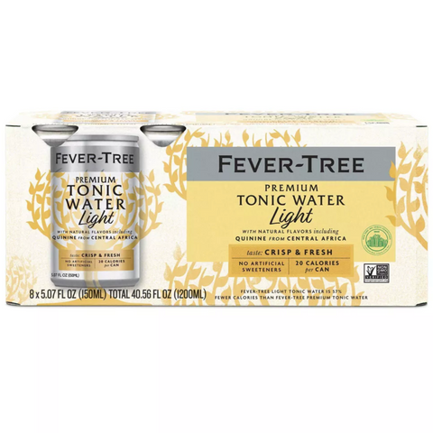 Fever-Tree Light Tonic Water Cans, 5.07oz, 8 Count