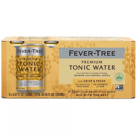 Fever-Tree Indian Tonic Water Cans, 5.07oz, 8 Count