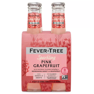Fever Tree Pink Grapefruit, 6.8 fl oz bottles, 4 Ct